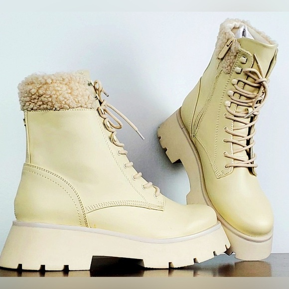 Circus by Sam Edelman Women's Larsa Ivory Cream Combat Boot Saks Fifth Ave NWT - Picture 5 of 16